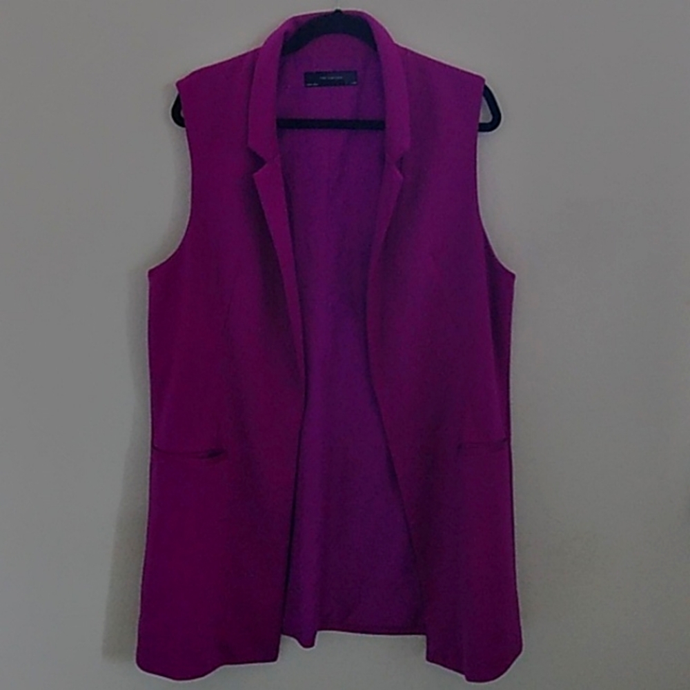 Stunningly gorgeous and luxurious THE LIMITED purple sleeveless cardigan vest XL